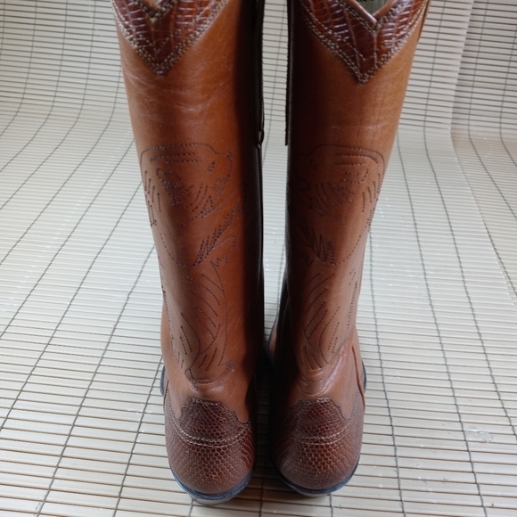 Black Jack Woman's brown Iguana lizard boots sz 4. 232pm - Picture 6 of 10